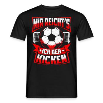 Fußball Fussball Kicken Fußballer Kinder - Männer T-Shirt - Schwarz - Vorne - AI Model Male 178 light (178cm)