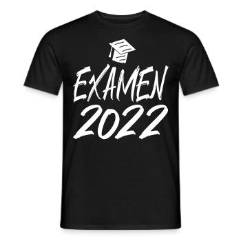 Abschluss Examen 2022 Hut Pinselschrift - Männer T-Shirt - Schwarz - Vorne - AI Model Male 178 light (178cm)