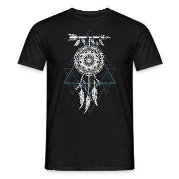 Traumfänger Dreamcatcher Traum Träumen - Männer T-Shirt - Schwarz - Vorne - AI Model Male 178 light (178cm)