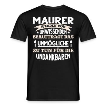 Maurer lustiger Spruch Handwerker Maurerkelle Zeme - Männer T-Shirt - Schwarz - Vorne - AI Model Male 178 light (178cm)