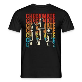Joueur d’échecs Pièce d’échecs Vintage - T-shirt homme - noir - Devant - AI Model Male 178 light (178cm)