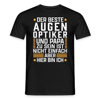 Bester Augenoptiker Papa Optometrist Optiker - Männer T-Shirt - Schwarz - Vorne - AI Model Male 178 light (178cm)