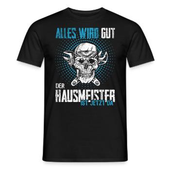 Hausmeister lustiger Spruch Handwerker Werkzeug - Männer T-Shirt - Schwarz - Vorne - AI Model Male 178 light (178cm)