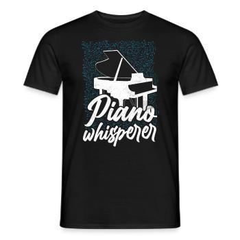 Piano Teacher Pianist Music Notes - Men's T-Shirt - black - Front - AI Model Male 178 light (178cm)