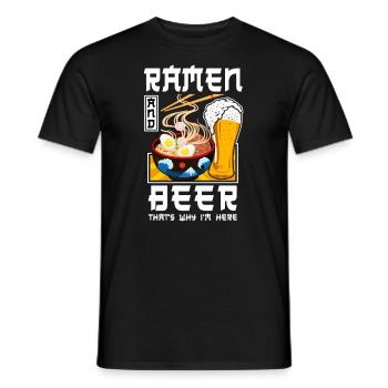 Ramen Noodle Bowl Love Japanese - Men's T-Shirt - black - Front - AI Model Male 178 light (178cm)
