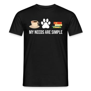 Funny Book Lover Coffee Dog Book - Männer T-Shirt - Schwarz - Vorne - AI Model Male 178 light (178cm)
