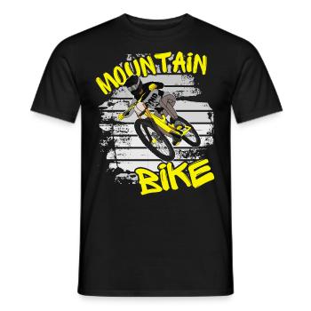 Mountainbiker / MTB Downhill Fahrrad Sprüche Bike - Männer T-Shirt - Schwarz - Vorne - AI Model Male 178 light (178cm)