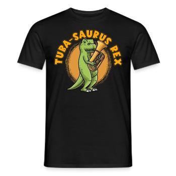 Tuba-Saurus Rex Dinosaurier Tuba Tubist - Männer T-Shirt - Schwarz - Vorne - AI Model Male 178 light (178cm)