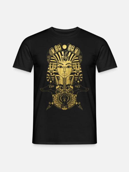 Roboter Tutanchamun - Goldene Version - Männer T-Shirt - Schwarz