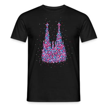 Cathédrale de Cologne Carnaval de Cologne Défilé du Carnaval de Cologne - T-shirt homme - noir - Devant - AI Model Male 178 light (178cm)