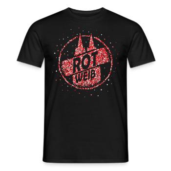 Köln Rot Weiss Fasching Konfetti Dom - Männer T-Shirt - Schwarz - Vorne - AI Model Male 178 light (178cm)
