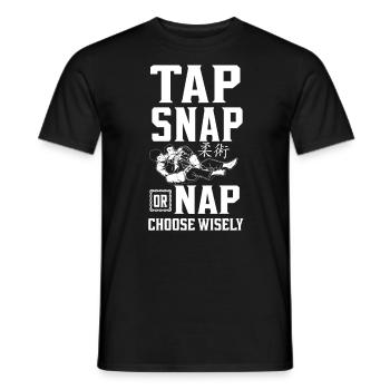 Jiu Jitsu Tap Snap Or Nap Choose - Men's T-Shirt - black - Front - AI Model Male 178 light (178cm)