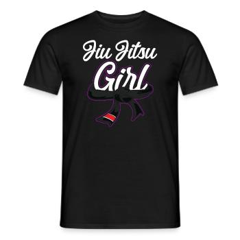 Jiu Jitsu Girl Jiu Jitsu Girl - Men's T-Shirt - black - Front - AI Model Male 178 light (178cm)