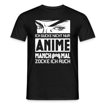 Anime Manga - Männer T-Shirt - Schwarz - Vorne - AI Model Male 178 light (178cm)