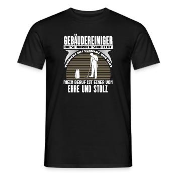 Gebäudereiniger Spruch Beruf Ehre und Stolz - Männer T-Shirt - Schwarz - Vorne - AI Model Male 178 light (178cm)
