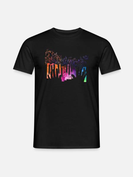 Piano Keyboard Player Music Notes Musician Pianist - Men's T-Shirt - black