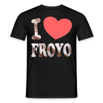 I Love Froyo - Men's T-Shirt - black - Front - AI Model Male 178 light (178cm)