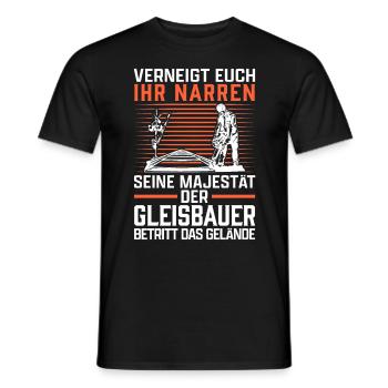 Seine Majestät der Gleisbauer Gleisbau - Männer T-Shirt - Schwarz - Vorne - AI Model Male 178 light (178cm)