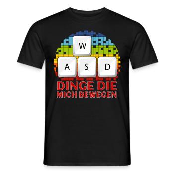 WASD Dinge Die Mich Bewegen - Männer T-Shirt - Schwarz - Vorne - AI Model Male 178 light (178cm)