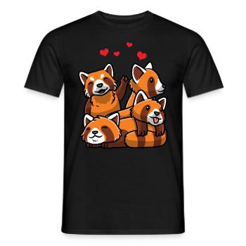 Kawaii Roter Panda - Männer T-Shirt - Schwarz - Vorne - AI Model Male 178 light (178cm)