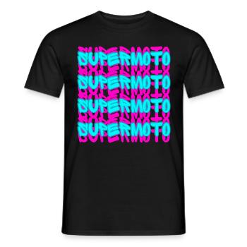 Supermoto / Supermotard / Supermoto Wheelie Bikers - Men's T-Shirt - black - Front - AI Model Male 178 light (178cm)