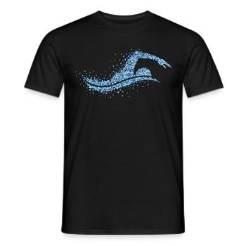 Natation Nageur Sports Nautiques Cadeau - T-shirt homme - noir - Devant - AI Model Male 178 light (178cm)