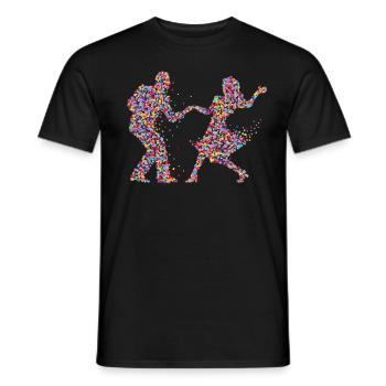Couple Danse Danse Couple Cadeau Couple - T-shirt homme - noir - Devant - AI Model Male 178 light (178cm)