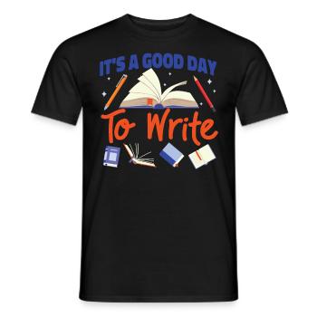 Écriture de livre Roman Écrivain & - T-shirt homme - noir - Devant - AI Model Male 178 light (178cm)
