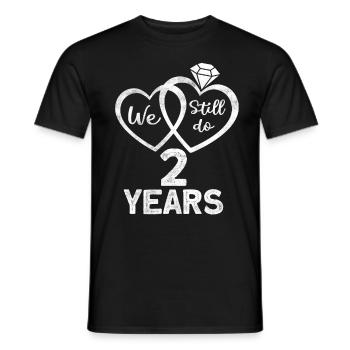 Ehepaare seit 2020 2. Hochzeitstag Geschenk - Männer T-Shirt - Schwarz - Vorne - AI Model Male 178 light (178cm)