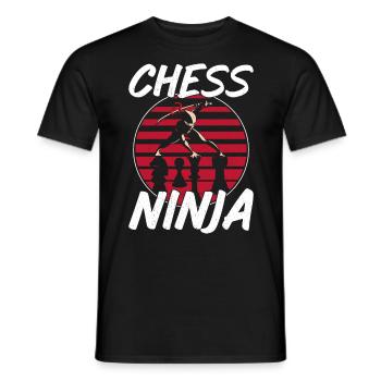 Chess Player Piece Vintage Ninja - Men's T-Shirt - black - Front - AI Model Male 178 light (178cm)
