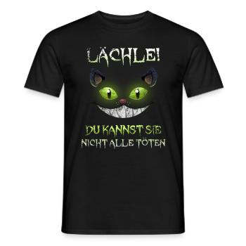 Lächle Du Kannst Sie Nicht Alle Töten - Männer T-Shirt - Schwarz - Vorne - AI Model Male 178 light (178cm)