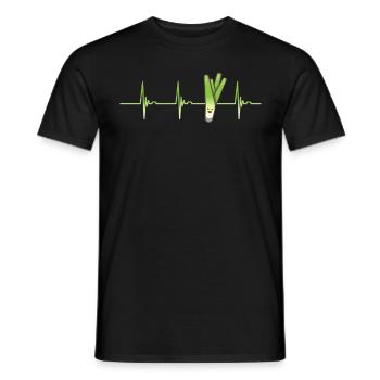 Poireau Herzschalg - T-shirt homme - noir - Devant - AI Model Male 178 light (178cm)