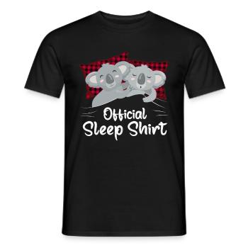 Official Sleep Shirt Koala - Men's T-Shirt - black - Front - AI Model Male 178 light (178cm)