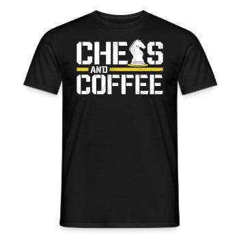 Chess Player Piece Vintage Coffee - Men's T-Shirt - black - Front - AI Model Male 178 light (178cm)