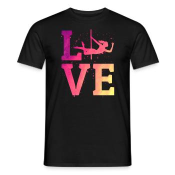 Pole Sport Dance Dancer Competition Colorful - Men's T-Shirt - black - Front - AI Model Male 178 light (178cm)