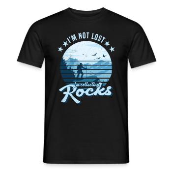 Je collectionne des roches - Géologues en géologie - T-shirt homme - noir - Devant - AI Model Male 178 light (178cm)