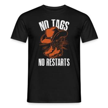 Line Dance Cowboy Cowboy Hat Cowboy Boots Gift - Men's T-Shirt - black - Front - AI Model Male 178 light (178cm)