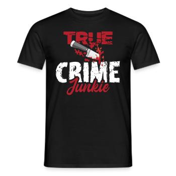 Accro au vrai crime - T-shirt homme - noir - Devant - AI Model Male 178 light (178cm)