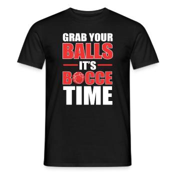 Schnappt euch eure Kugeln, es ist Boccia-Zeit - Männer T-Shirt - Schwarz - Vorne - AI Model Male 178 light (178cm)