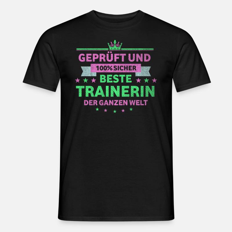 Trainer beste Trainerin - Männer T-Shirt - Schwarz