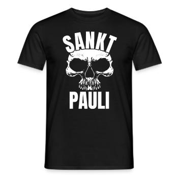 St Pauli. Éventail St pauli Éventail Paulianer Hamburger - T-shirt homme - noir - Devant - AI Model Male 178 light (178cm)