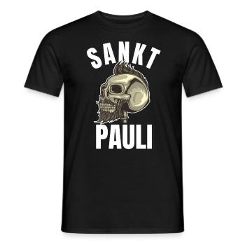 St Pauli. Éventail St pauli Éventail Paulianer Hamburger - T-shirt homme - noir - Devant - AI Model Male 178 light (178cm)