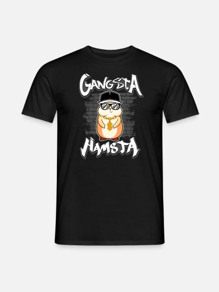 Hamster Gangsta Hamsta - Men's T-Shirt - black