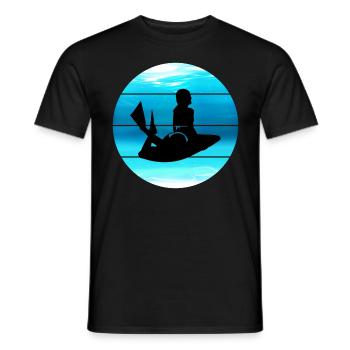 Bodyboarding Bodyboarder Surfing Sea Water Sport - Men's T-Shirt - black - Front - AI Model Male 178 light (178cm)