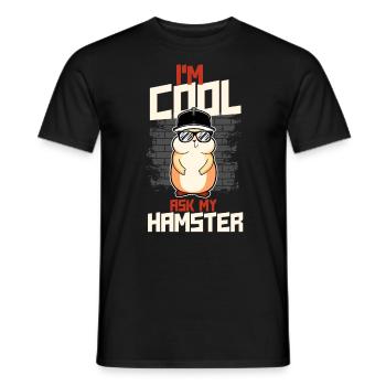 Hamster I'M Cool Ask My Hamster - Men's T-Shirt - black - Front - AI Model Male 178 light (178cm)