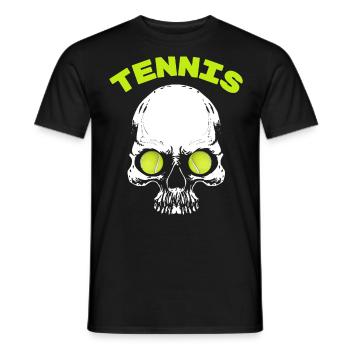 tennis / Tennis / Tennis spieler / Tennis Spielen - Männer T-Shirt - Schwarz - Vorne - AI Model Male 178 light (178cm)