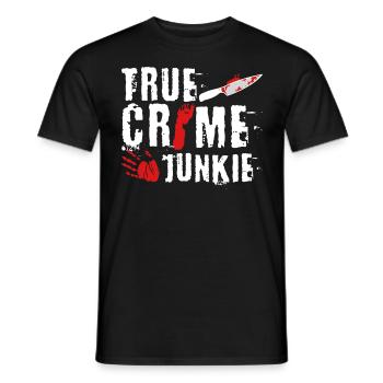 Accro au vrai crime - T-shirt homme - noir - Devant - AI Model Male 178 light (178cm)