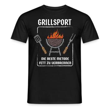Grillen Grill BBQ Fleisch Griller - Männer T-Shirt - Schwarz - Vorne - AI Model Male 178 light (178cm)