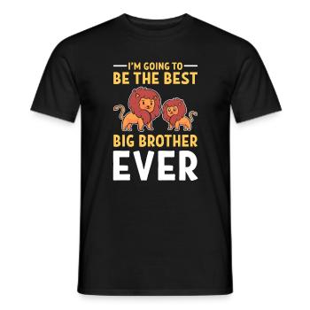 I’m Going to Be the Best Big Brother Ever Lion - Men's T-Shirt - black - Front - AI Model Male 178 light (178cm)