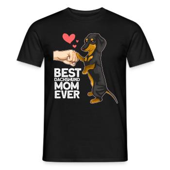 Dachshund Mama Dachshund Gift - Men's T-Shirt - black - Front - AI Model Male 178 light (178cm)